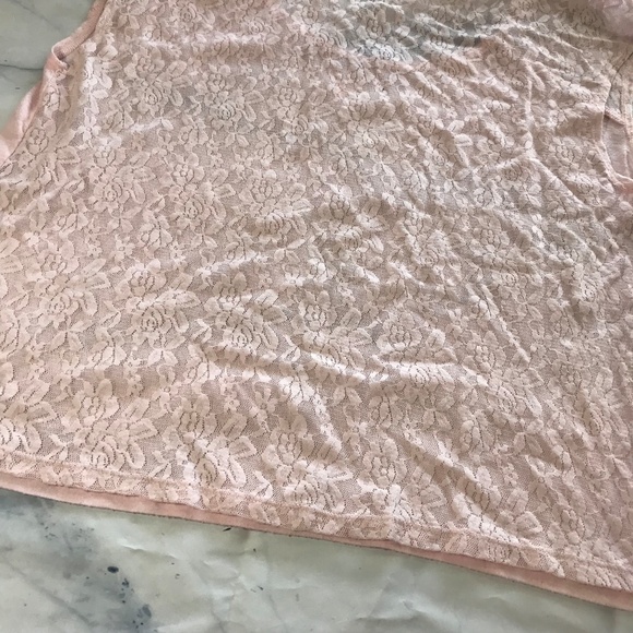 Victoria's Secret PINK Light Pink Lace Back Tee - Picture 6 of 6